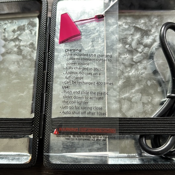 Smokezilla USB Cigarette light/case,push/slide 4 hot coil “Bite the Bullet” logo - Picture 7 of 10